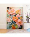 北歐風清新 花卉 晶瓷面掛畫 裝飾掛畫連鋁畫框 40X60CM DF